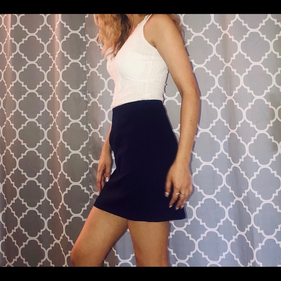 Vintage My Michelle Navy Skirt - Picture 2 of 6